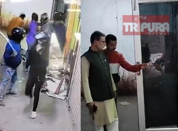 Congress State President Asish Saha visited attacked Party Worker’s shop, who was attacked by Helmet-gang Congress State President Asish Saha visited attacked Party Worker’s shop, who was attacked by Helmet-gang